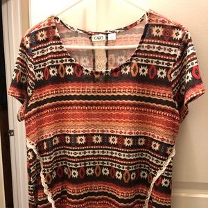 Multicolor print top